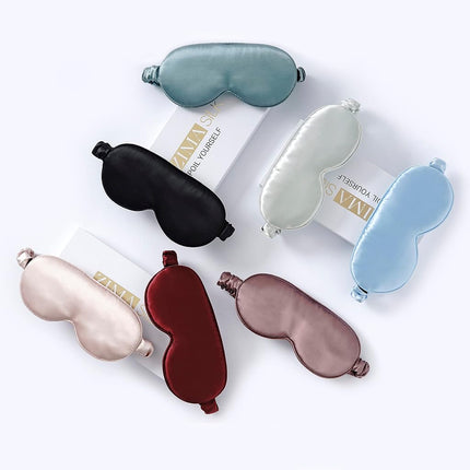 ZIMASILK Adjustable 22 Momme 100% Mulberry Silk Sleep Mask (Burgundy)