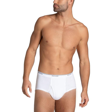 Fruit of the Loom Men's Tag-Free Cotton Briefs, 9 Pack - White, XL