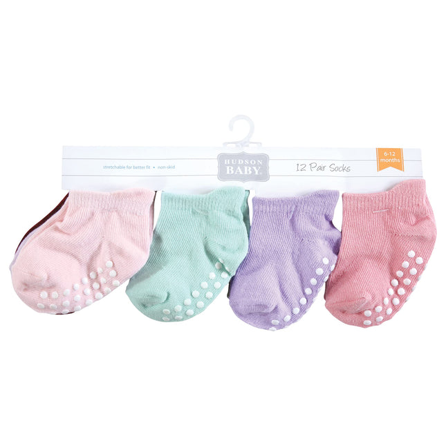 Hudson Baby Calcetines antideslizantes invisibles unisex para bebé, niña, varios, 12-24 meses