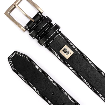 Cinturón Caterpillar Triple Edge Stitch para hombre, Negro, 40
