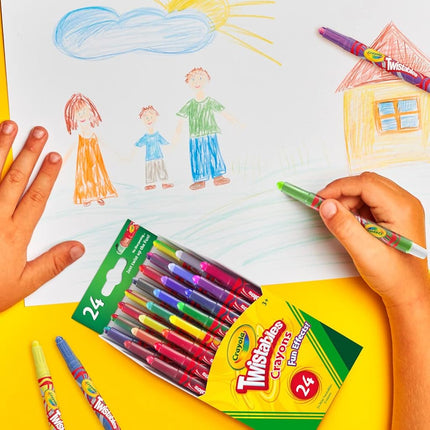 CRAYOLA Twistables Special Effects Colouring Crayons - Assorted Colours (Pack of 24), Simply Twist for More Colouring Fun - No Need to Sharpen, Ideal for Kids Aged 3+