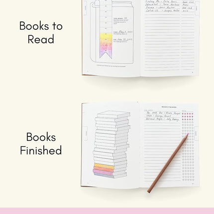 KUNITSA CO. Reading Journal. Book Journal for Book Lovers & Readers. Review and Track Your Reading (Green) - 52 book reviews