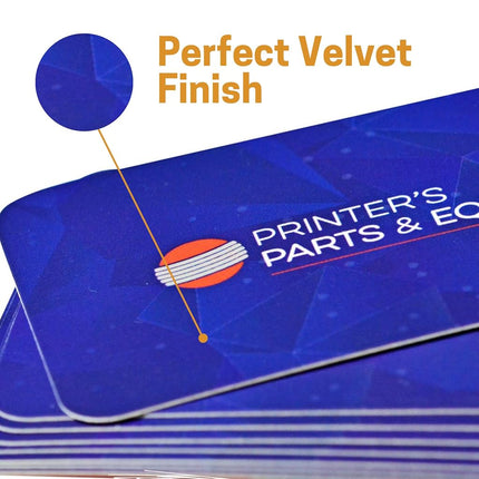 Printfinish Soft Touch Laminating Film Core Lamination Sheets - Scratch and Tear Resistant Lamination Films - Perfect for Business Cards Brochures Book Covers Business Cards