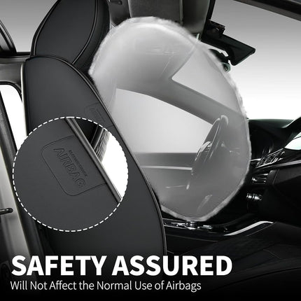 FLORICH Car Seat Covers Full Set, Automotive Seat Covers, Black Car Seat Cover, Waterproof Seat Protectors Universal fit for Car Truck Van SUV - Black