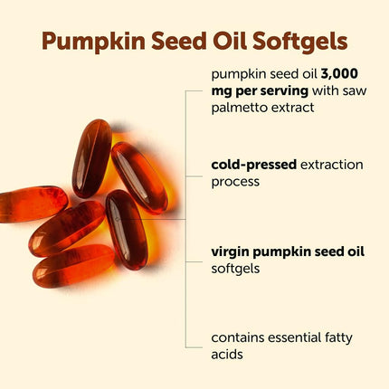 Micro Ingredients Pumpkin Seed Oil with Saw Palmetto, 75 Softgels