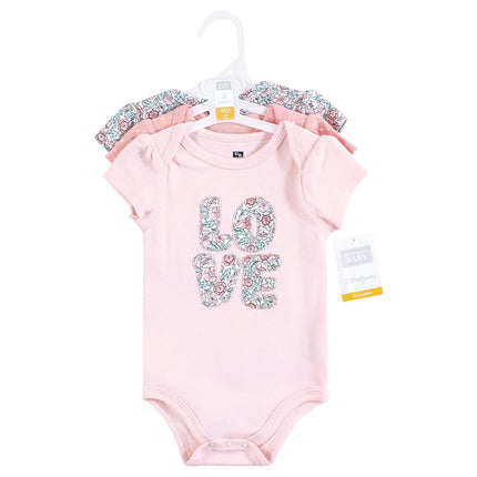 Hudson Baby Combinaisons Bébé en Coton unisexe, motif floral Love, 0-3 mois