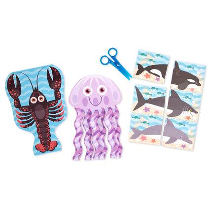 Melissa & Doug Sea life scissor skills activity book, Activities pad of mazes, puzzles, animals, Sequencing activities, Developmental Activities, Motor Skills, 4,5,6 Years, Gift for Boy or Girl