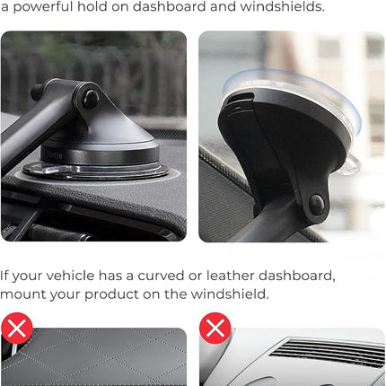 iOttie Velox Qi2 Mini 15W Wireless Charger Car Mount - Dash & Windshield Car Phone Holder - MagSafe Compatible iPhone Mount for Qi2 Smartphones (iPhone 12, 13, 14 and 15) - Car Charger Included