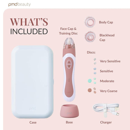 PMD Personal Microderm Elite Pro - At-Home Microdermabrasion Machine with Kit for Face & Body - Exfoliating Crystals and Vacuum Suction for Fresh and Radiant Skin - Three Speed and Suction Options