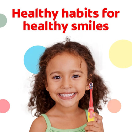 Colgate Kids Battery Powered Toothbrush, Kids Battery Toothbrush with Included AA Battery, Extra Soft Bristles, Flat-Laying Handle to Prevent Rolling, Pokemon Toothbrush, 1 Pack (Style May Vary)