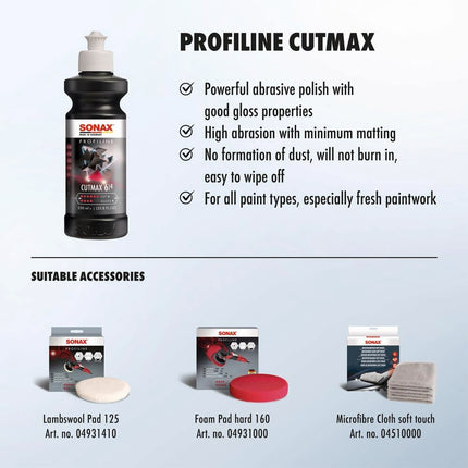 Sonax 246141 Profiline CutMax, 8.45 fl. oz.