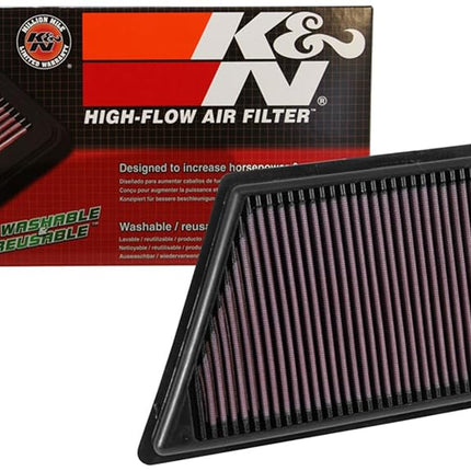 K&N Engine Air Filter: High Performance, Premium, Washable, Replacement Filter: 2016-2020 CADILLAC CT6, 33-5055
