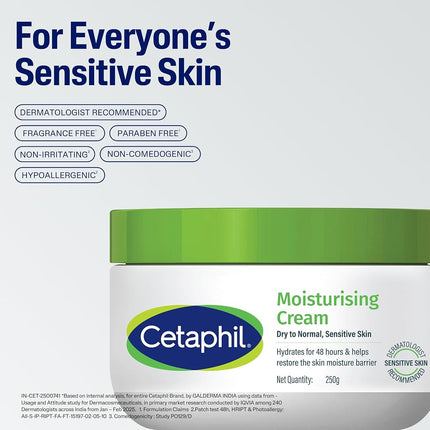 Cetaphil Moisturizing Cream, Face & Body, Sensitive Dry Skin, 8.8oz