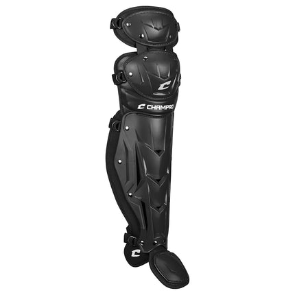 CHAMPRO Optimus MVP Double Knee Baseball Catcher’s Leg Guards, 12" Shin Length