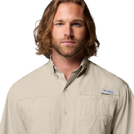 Camisa de manga corta Columbia PFG Tamiami II para hombre, color Fossil, 3X Tall