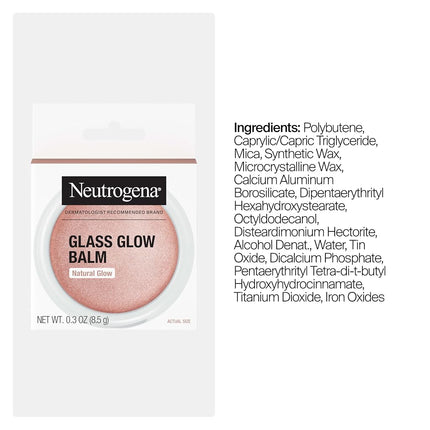 Neutrogena Glass Glow Balm Natural Glow, Balm Makeup for Dewy Radiant Skin, 0.3 oz