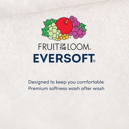 Fruit of the Loom Men's V-Neck Undershirts, Moisture Wicking & Tag Free, Also Available in Tall Sizes Underwear, White, X-Larget (Pack of 6)