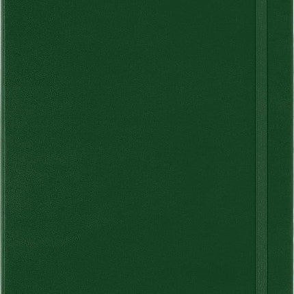 Moleskine Classic Notebook, Notebook With Plain Pages, Hard Cover and Elastic Closure, Myrtle Green, XL, 19 x 25 cm, 192 Pages