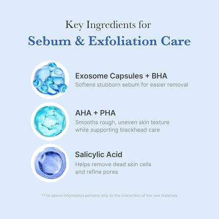 medicube Zero Pore SA Clear Blue Capsule Facial Cleanser for Skin Texture, Blackhead & Pore Care | AHA, BHA & PHA for Double Cleansing, Daily Gentle Face Wash, Korean Skincare | 120g / 4.23 oz