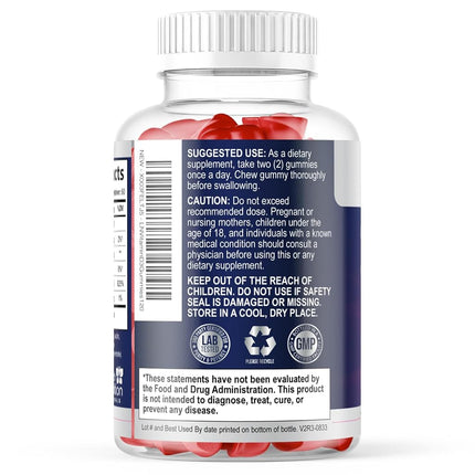 Health Nutrition Naturals Vitamin D3 Gummies 5000IU (125mcg), D Immune Support Gummy, Delicious Raspberry Flavor, Gluten Free Vegetarian GMO-Free Chewable - Bone for Adults, Men, Women 120