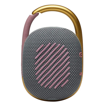 JBL Clip 4 - Mini enceinte Bluetooth portable, son puissant et basses percutantes, mousqueton intégré, étanche à l'eau et à la poussière IP67, 10 heures d'autonomie, enceinte pour la maison, l'extérieur et les voyages (Gris)