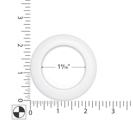 Dritz 1-9/16-Inch Inner Diameter Plastic Curtain Grommets, Pack of 8, White