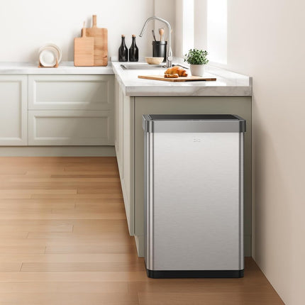 EKO Mirage X 80L Automatic Sensor Bin, Large Stainless Steel Kitchen Rubbish Bin, Touchless Motion Sensor Trash Can with Soft-Close Lid, Fingerprint-Resistant Design for Home or Office