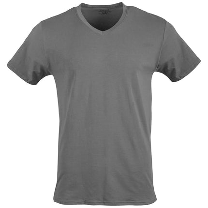 Gildan Men's V-Neck T-Shirts, Multipack, Style G1103 Undershirt, Black/Sport Grey/Charcoal (5-Pack), XL