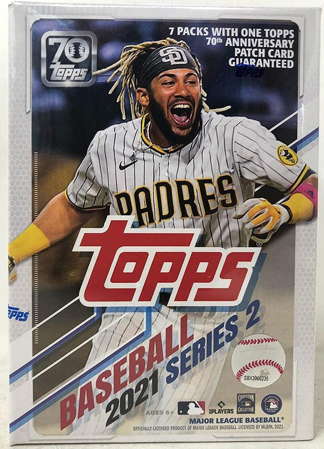 Boîte de reliques MLB 2021 Topps Baseball Series 2 | 7 paquets