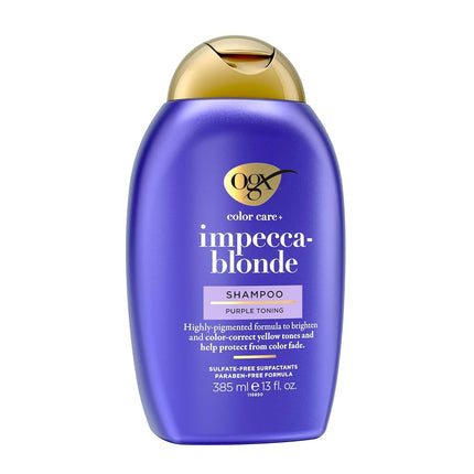 Ogx Blonde Enhance + Purple Toning Shampoo For Blonde Coloured Hair 385mL