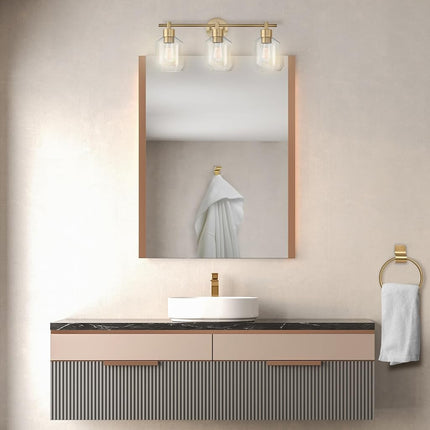 Globe Electric 63000057 3-Piece All-in-One Bathroom Accessory Set, Matte Black, 15" 2-Light Vanity Light, Clear Glass Shades, Toilet Paper Holder, Towel Ring, Bathroom Décor, Home Improvement