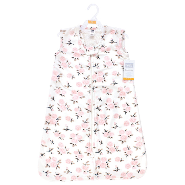 Gigoteuse Hudson Baby en fausse fourrure peluche pour bébé fille, couverture portable, motif floral rose neutre, 18-24 mois