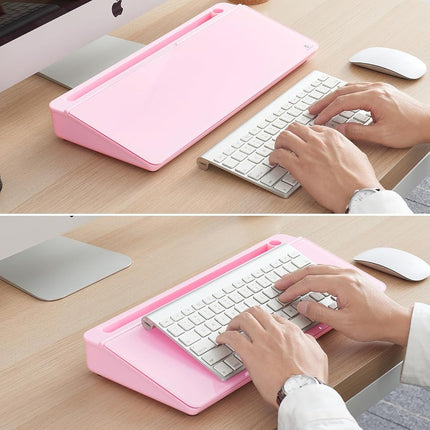 TSJ Office Desktop Whiteboard Dry-Erase-Board - Computer Keyboard Stand White Board Surface Pad with Drawer, Desk Organizers with Accessories for Office, Home, School Supplies