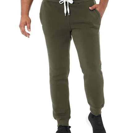 Southpole Men's Basic Active Fleece Jogger Pants-Regular and Big & Tall Sizes, Olive, X-Small