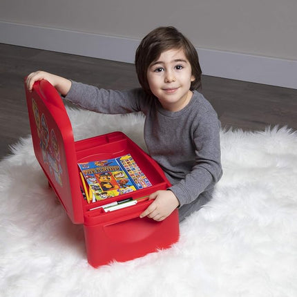 Paw Patrol Kids Lap Desk with Storage - Folding Lid and Collapsible Design - Portable for Travel or use in Bed at Home - Great for Writing, Reading or Other School Activities