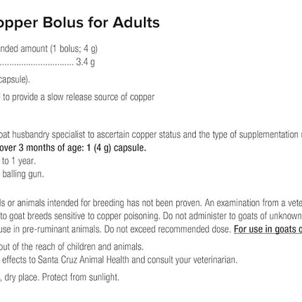 UltraCruz® Goat Copper Bolus for Adults, 100 Count