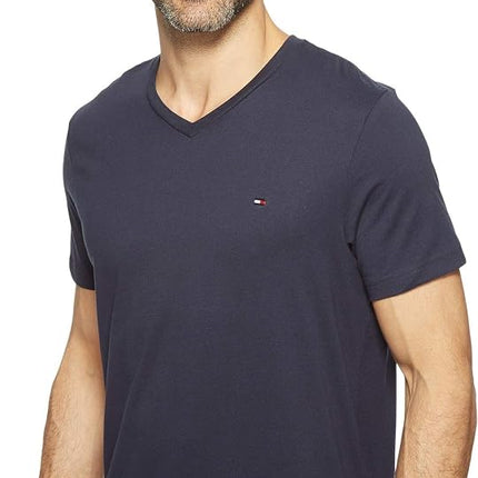 Tommy Hilfiger mens09T3140Core Flag V-Neck Tee Short Sleeve Pajama Top - Blue - XL