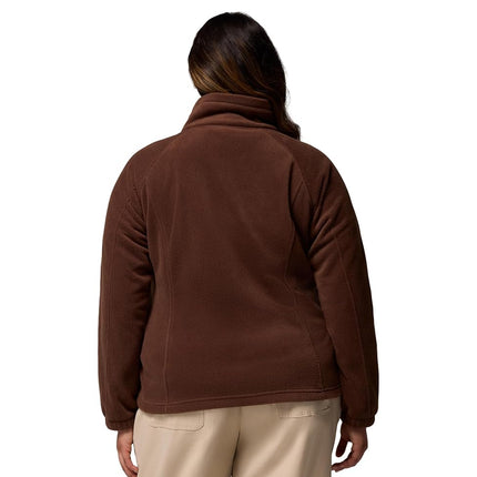 Columbia Womens Benton Springs Full Zip Fleece Jacket, Tobacco, 2X