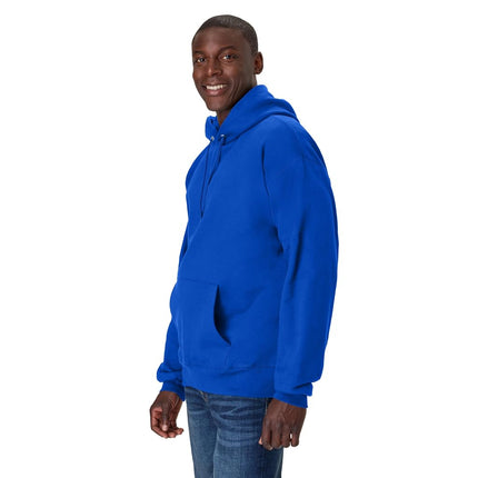 Hanes unisex-adult mensOF170Ultimate Cotton Pullover Hood Long Sleeve Hooded Sweatshirt - Blue - Large