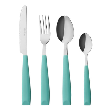 EXZACT 16pcs Cutlery Set Stainless Steel Wide Hand