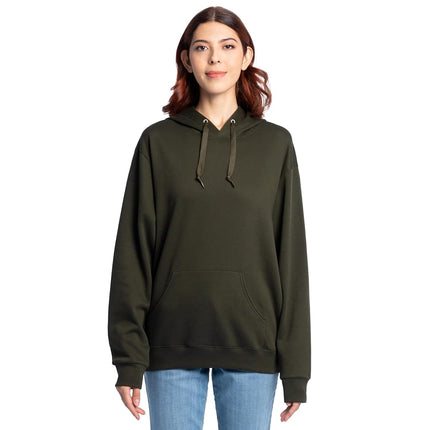 Fruit of the Loom Unisex Adult Eversoft Fleece Hoodie, Duffle Bag Green Pullover, Medium