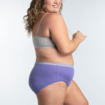 Fruit of the Loom Women's Tag Free Cotton Brief Panties (Regular & Plus Size), Plus Brief-10 Pack-White, 10