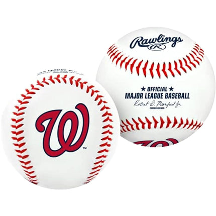 Rawlings MLB Nationals Team Logo Baseball, Official, White