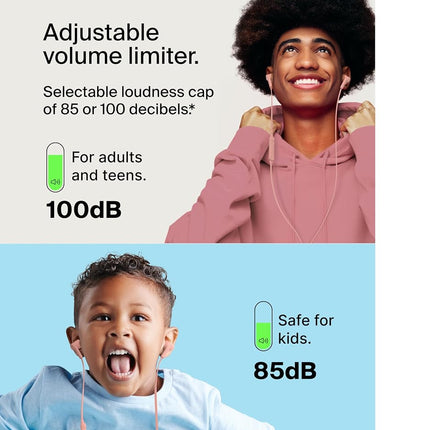Belkin SoundForm Wired Earbuds with USB-C Connector, Pink - In-Ear Earphones w/Microphone - Headphones for iPhone 16, iPad Mini, Galaxy S24, Android, and More with USB-C Connector