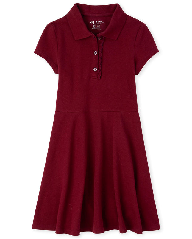 The Children's Place Girls' Short Sleeve Ruffle Po