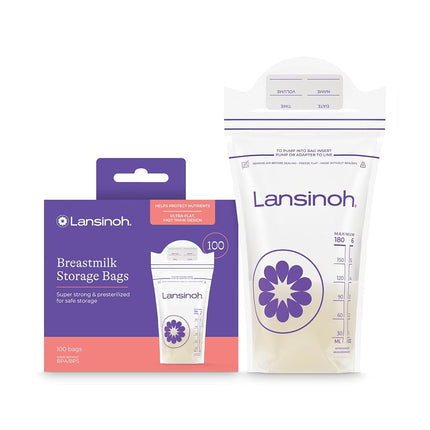 Lansinoh Breastmilk Storage Bags, 100 Count, BPA F