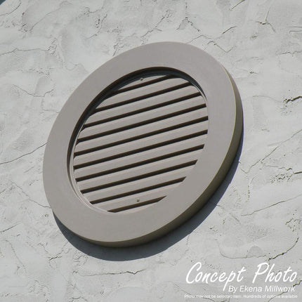 22" H x 22" W x 2.13" D Round Gable Vent with Keystones