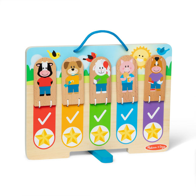 Melissa & Doug Wooden My Daily Day & Night Routine