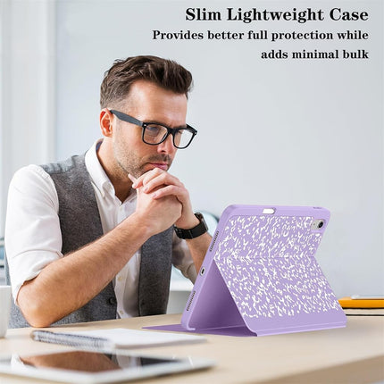 Supveco Case for ipad 10th Generation 10.9 Inch 2022 with Pencil Holder-[Support Apple Pencil 1st Gen+Auto Wake/Sleep],Premium Folio Stand Case with Soft TPU Back Cover for iPad 10th Gen-Lilac Book