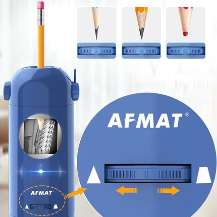 AFMAT Electric Pencil Sharpener for Colored Pencils 7-11.5mm, Fully Automatic Pencil Sharpener